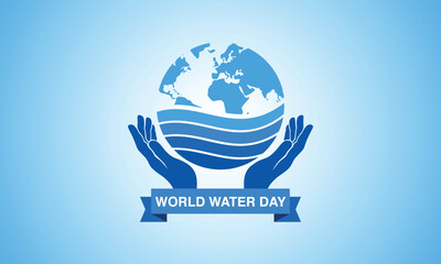World water day. water day  design for social media post,  Globe Concept design for banner poster.