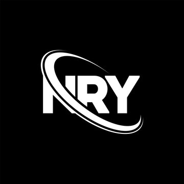 NRY logo. NRY letter. NRY letter logo design. Initials NRY logo linked with circle and uppercase monogram logo. NRY typography for technology, business and real estate brand.