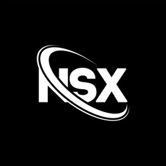 NSX logo. NSX letter. NSX letter logo design. Initials NSX logo linked with circle and uppercase monogram logo. NSX typography for technology, business and real estate brand.