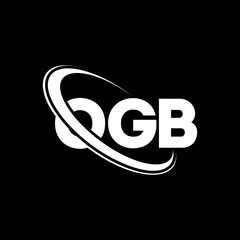 OGB logo. OGB letter. OGB letter logo design. Initials OGB logo linked with circle and uppercase monogram logo. OGB typography for technology, business and real estate brand.