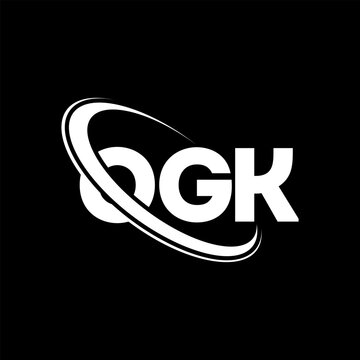 OGK logo. OGK letter. OGK letter logo design. Initials OGK logo linked with circle and uppercase monogram logo. OGK typography for technology, business and real estate brand.