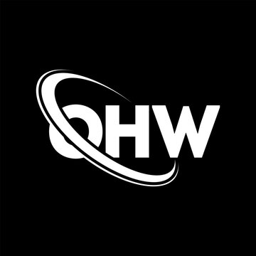 OHW logo. OHW letter. OHW letter logo design. Initials OHW logo linked with circle and uppercase monogram logo. OHW typography for technology, business and real estate brand.