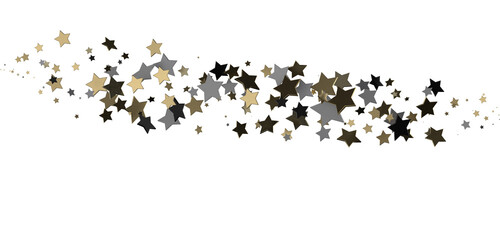 XMAS Stars - stars. Confetti celebration, Falling golden abstract decoration for party, birthday celebrate,
