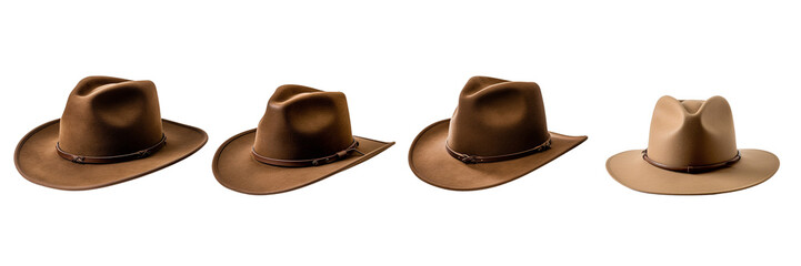 Set of a photo image of a Stetson Hat on a Transparent Background