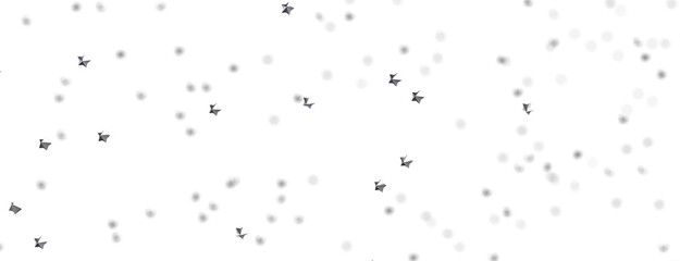 Banner with golden decoration. Festive border with falling glitter dust and stars.