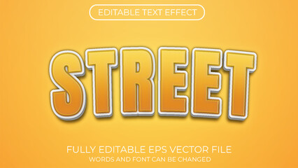 Street editable text effect. Editable text style effect	