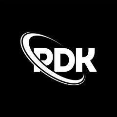 PDK logo. PDK letter. PDK letter logo design. Initials PDK logo linked with circle and uppercase monogram logo. PDK typography for technology, business and real estate brand.