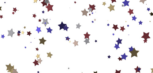 XMAS Stars - stars. Confetti celebration, Falling golden abstract decoration for party, birthday celebrate,