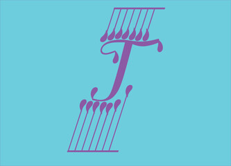 T letter logo design, T logo, T letter, Alphabet, Abstract trendy graphics, text logo, colorful logo