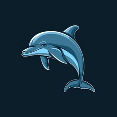 Vector Logo of Dolphin, Illustration