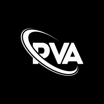 PVA logo. PVA letter. PVA letter logo design. Initials PVA logo linked with circle and uppercase monogram logo. PVA typography for technology, business and real estate brand.