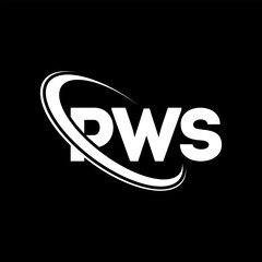 PWS logo. PWS letter. PWS letter logo design. Initials PWS logo linked with circle and uppercase monogram logo. PWS typography for technology, business and real estate brand.