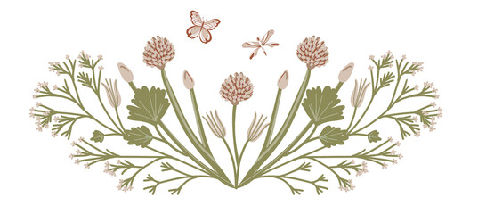 Flowers and Butterflies arrangement