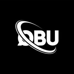 QBU logo. QBU letter. QBU letter logo design. Intitials QBU logo linked with circle and uppercase monogram logo. QBU typography for technology, business and real estate brand.
