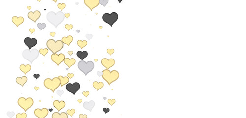 Falling love heart confetti 3d illustration