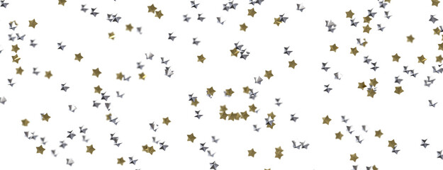 Journey to the Cosmos: Immerse Yourself in a 3D Gold Stars Rainfall