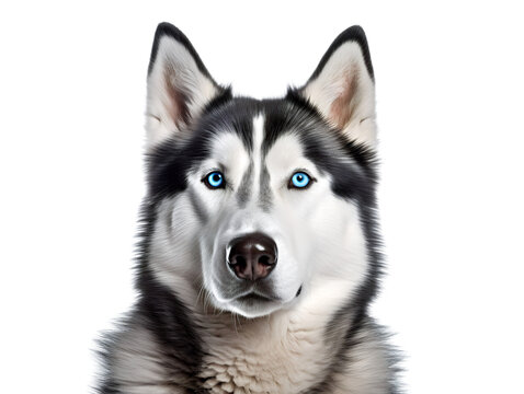 Siberian Husky, isolated on a transparent or white background
