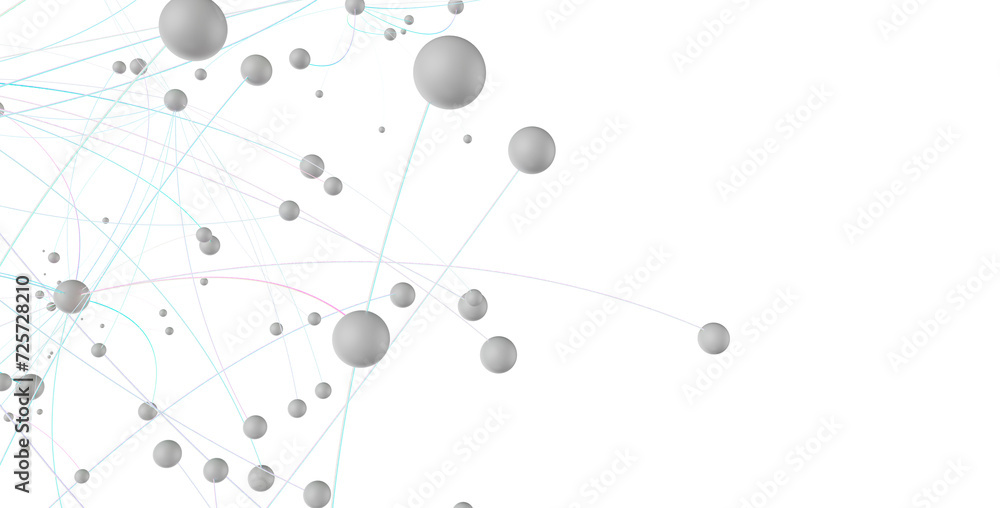 Poster falling cyber particles. big data stream. 3d