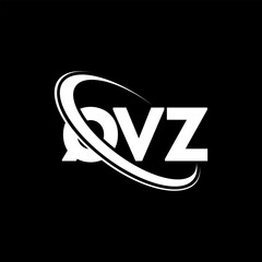 QVZ logo. QVZ letter. QVZ letter logo design. Initials QVZ logo linked with circle and uppercase monogram logo. QVZ typography for technology, business and real estate brand.