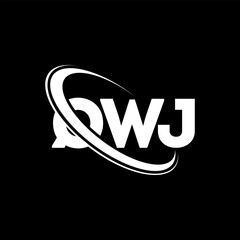 QWJ logo. QWJ letter. QWJ letter logo design. Initials QWJ logo linked with circle and uppercase monogram logo. QWJ typography for technology, business and real estate brand.
