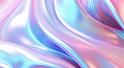 Holographic liquid background. Holograph blue, pink colors texture with foil effect. Halographic...