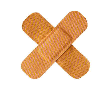cross wound dressing. bandage isolated element