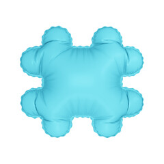 3D light pastel blue color helium balloon "hashtag" # symbol 