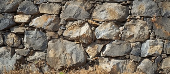 Rocky-textured wall in a landscape photo