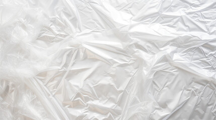plastic wrap texture in white background 