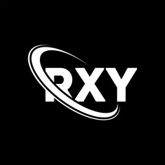 RXY logo. RXY letter. RXY letter logo design. Initials RXY logo linked with circle and uppercase monogram logo. RXY typography for technology, business and real estate brand.