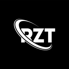 RZT logo. RZT letter. RZT letter logo design. Initials RZT logo linked with circle and uppercase monogram logo. RZT typography for technology, business and real estate brand.