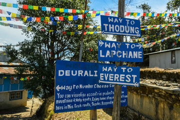 La route du camp de base de l'Everest au Népal
