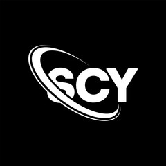 SCY logo. SCY letter. SCY letter logo design. Intitials SCY logo linked with circle and uppercase monogram logo. SCY typography for technology, business and real estate brand.