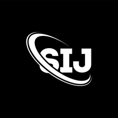 Fototapeta na wymiar SIJ logo. SIJ letter. SIJ letter logo design. Initials SIJ logo linked with circle and uppercase monogram logo. SIJ typography for technology, business and real estate brand.