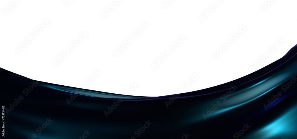 Poster creative abstract technology blue background with 3d concept. abstract particles blue wave minimalis