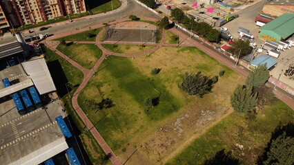 
Bogotá streets, skies and buildings taken from above