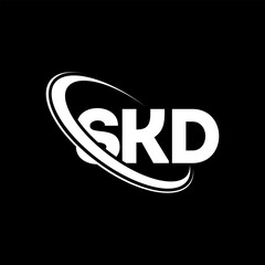 SKD logo. SKD letter. SKD letter logo design. Initials SKD logo linked with circle and uppercase monogram logo. SKD typography for technology, business and real estate brand.