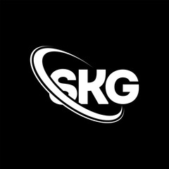 SKG logo. SKG letter. SKG letter logo design. Initials SKG logo linked with circle and uppercase monogram logo. SKG typography for technology, business and real estate brand.