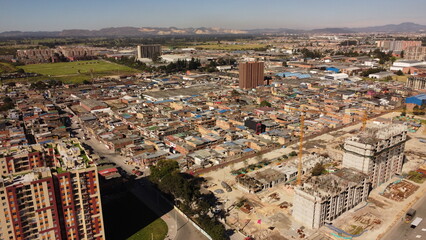 
Bogotá streets, skies and buildings taken from above