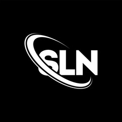 SLN logo. SLN letter. SLN letter logo design. Initials SLN logo linked with circle and uppercase monogram logo. SLN typography for technology, business and real estate brand.