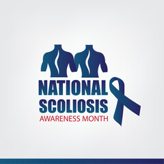 National Scoliosis Awareness Month Vector Illustration Design. Simple and Elegant Design