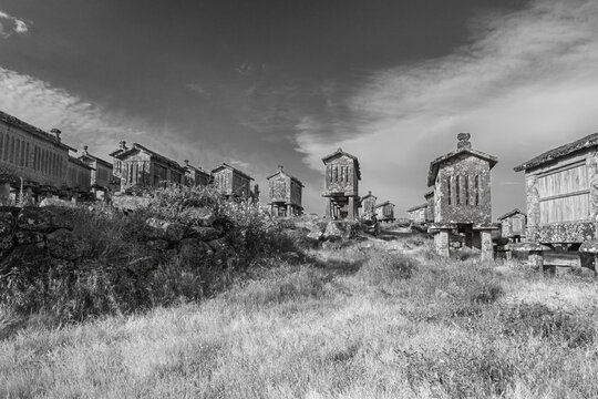 Northern portuguese old stone granaries