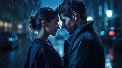 Obraz premium couple in the night