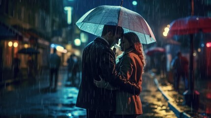 people walking in the rain