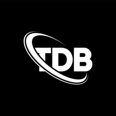 TDB logo. TDB letter. TDB letter logo design. Initials TDB logo linked with circle and uppercase monogram logo. TDB typography for technology, business and real estate brand.