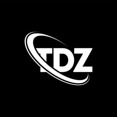 TDZ logo. TDZ letter. TDZ letter logo design. Initials TDZ logo linked with circle and uppercase monogram logo. TDZ typography for technology, business and real estate brand.