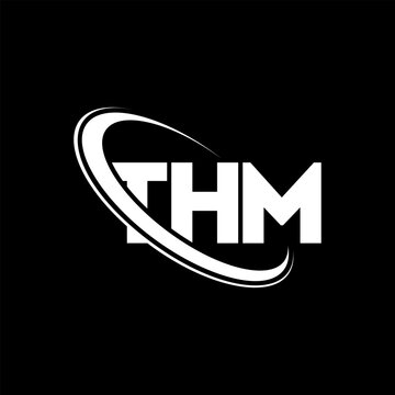 THM logo. THM letter. THM letter logo design. Initials THM logo linked with circle and uppercase monogram logo. THM typography for technology, business and real estate brand.