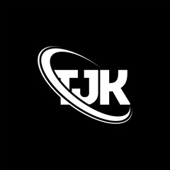 TJK logo. TJK letter. TJK letter logo design. Initials TJK logo linked with circle and uppercase monogram logo. TJK typography for technology, business and real estate brand.