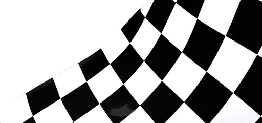 Waving racing finish flag in