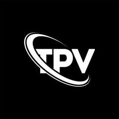 TPV logo. TPV letter. TPV letter logo design. Initials TPV logo linked with circle and uppercase monogram logo. TPV typography for technology, business and real estate brand.
